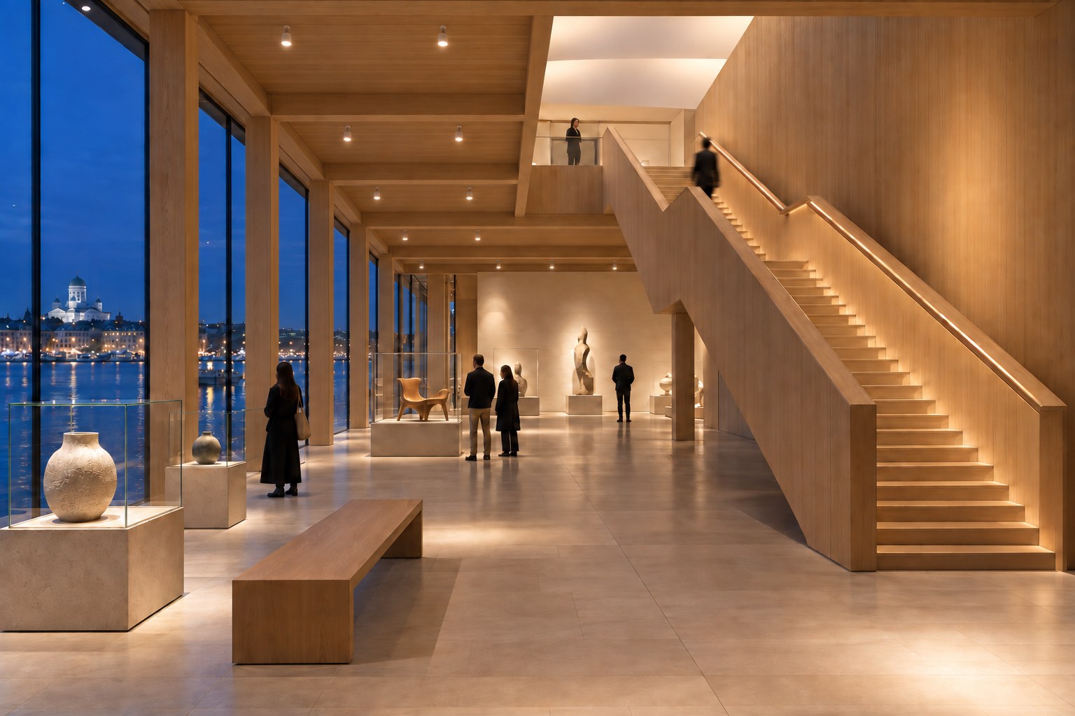 Museum stair and gallery interior